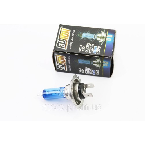Лампа фари галоген H7 12V 55W PX26D Super White