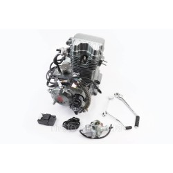 Двигун мотоциклетний в зборі CGT-250cc (водяне охолодження) + карбюратор, комутатор, котушка запалювання, тип 2 Двигун мотоциклетний в зборі CGT-250cc (водяне охолодження) + карбюратор, комутатор, котушка запалювання, тип 2