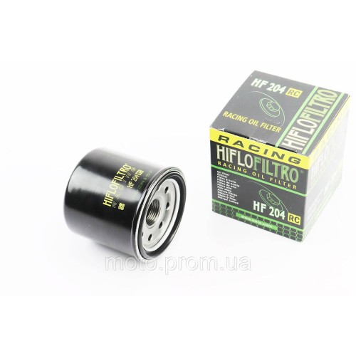 Фільтр масляний HF204RC (65x74мм) Honda CB500/CB600/CBR600, Kawasaki EX500/ZX600, Triumph 600/675/800/900, Yamaha YFM350