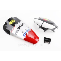 Honda DIO AF-34 пластик - к-кт фарбований 5 деталей, TUNING (можливі незначні потертості) Honda DIO AF-34 пластик - к-кт фарбований 5 деталей, TUNING (можливі незначні потертості)