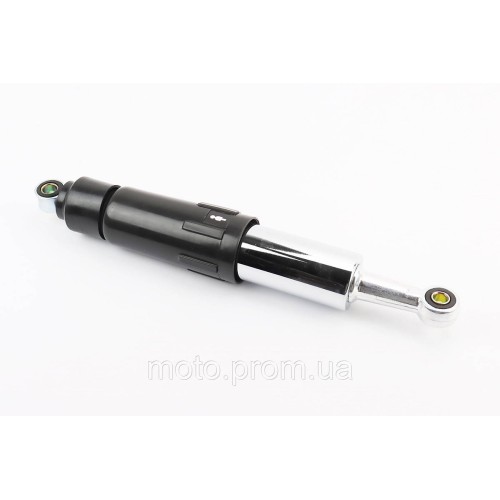 Амортизатор задній JH/CB/CG - 345мм*d60мм (втулка 12мм / втулка 10мм) закритий регул., чорний