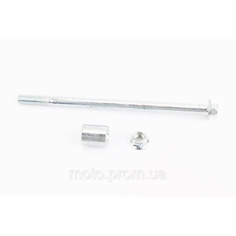 Вісь переднього колеса d10mm; L185mm + втулка, гайка, тип 2