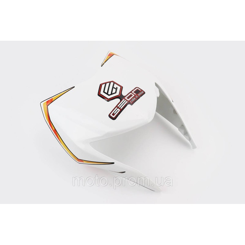 X-Road Light 200-250 пластик - обтічник фари, БІЛИЙ з помаранчевим малюнком, тип 2
