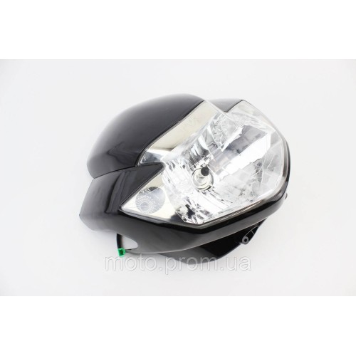 Пластик - обтічник + вітровик, фара, ЧОРНИЙ (TVS Apache RTR 160)