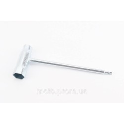 Ключ свечной для бензопилы, 13/19mm, звезда Т27, L-160 ,усиленный