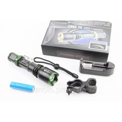 Фонарь передний 1 диод 2800 lumen алюминиевый, Li-ion 3.7V 3800mAh с зарядкой, влагозащитный, чёрный BL-1820 Фонарь передний 1 диод 2800 lumen алюминиевый, Li-ion 3.7V 3800mAh с зарядкой, влагозащитный, чёрный BL-1820