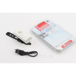 Ліхтар передній 1 діод 300 lumen алюмінієвий, Li-ion 3.7V 800mAh зарядка від USB, вологозахисний, білий RPL-2255 Ліхтар передній 1 діод 300 lumen алюмінієвий, Li-ion 3.7V 800mAh зарядка від USB, вологозахисний, білий RPL-2255