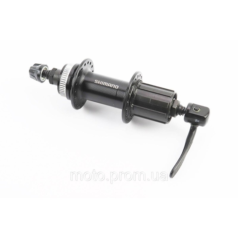 Втулка задняя MTB алюминиевая 14Gx36H под кассету 8-10зв, Disk-brake Center Lock, крепл. эксцентрик, чёрная