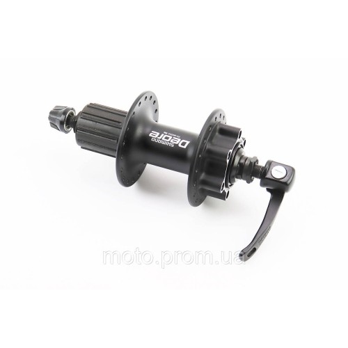 Втулка задняя MTB алюминиевая 14Gx36H под кассету 8-10зв, Disk-brake, крепл. эксцентрик, чёрная DEORE FH-M525A