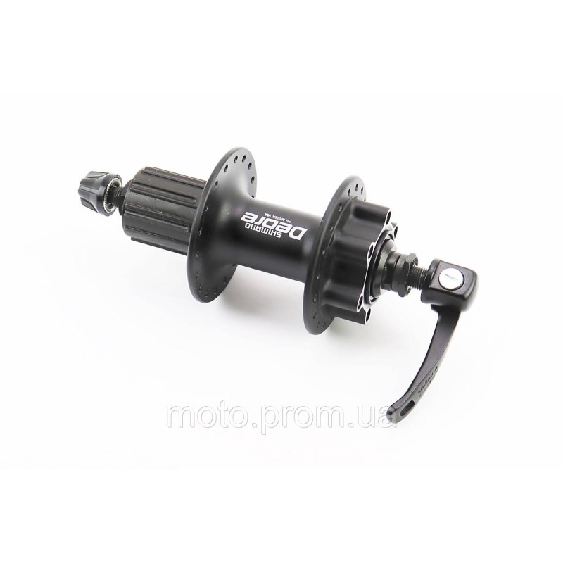 Втулка задняя MTB алюминиевая 14Gx36H под кассету 8-10зв, Disk-brake, крепл. эксцентрик, чёрная DEORE FH-M525A