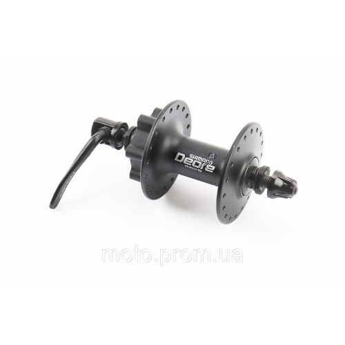 Втулка передня MTB алюмінієва 14Gx36H, Disk-brake, кріпл. ексцентрик, чорна DEORE НВ-M525A