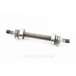 Ось передняя MTB M10х145мм в сборе, пром-подшипники 6000 2RS, под гайку, чёрная Ось передняя MTB M10х145мм в сборе, пром-подшипники 6000 2RS, под гайку, чёрная
