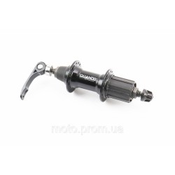 Втулка задняя MTB алюминиевая 14Gx32H под кассету 8-10зв, V-brake, крепл. эксцентрик, чёрная KT-AR8R