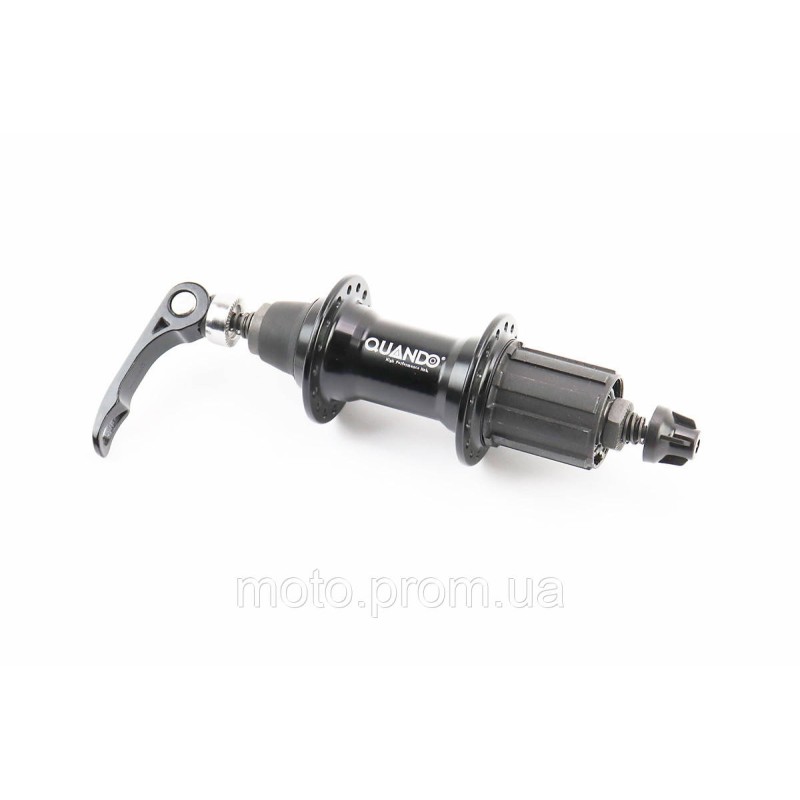 Втулка задня MTB алюмінієва 14Gx32H під касету 8-10зв, V-brake, кріпл. ексцентрик, чорна KT-AR8R