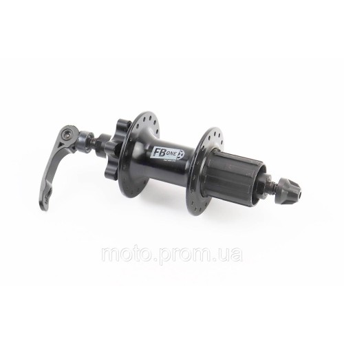 Втулка задня MTB алюмінієва 14Gx32H під касету 8-11зв, Disk-brake, 2 пром-підшипники 6200 2RS, кріпл. ексцентрик, чорна FB-A291В