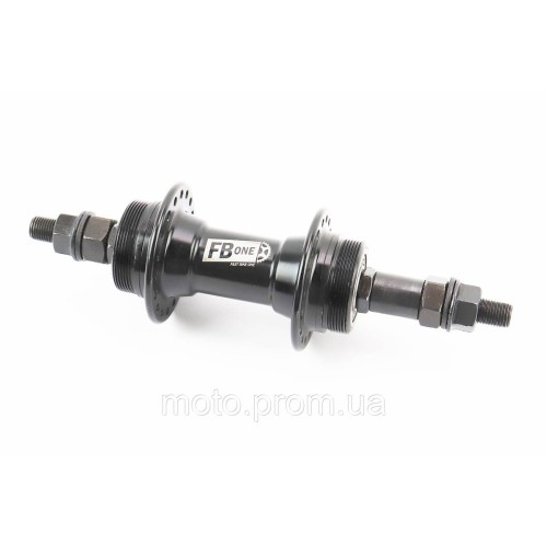 Втулка задня MTB алюмінієва 14Gx36H під вільнобіг, Disk-brake (різьба), 2 пром-підшипники 6200 2RS, кріпл. гайка, чорна FB-A209B