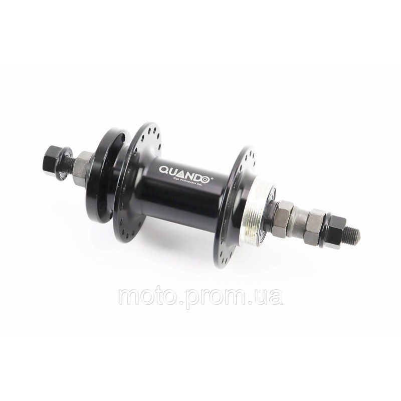 Втулка задня MTB алюмінієва 14Gx36H під вільнобіг, Disk-brake, кріпл. гайка, чорна KT-TD6R