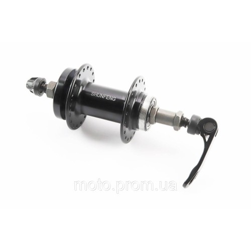 Втулка задня MTB алюмінієва 14Gx36H під вільнобіг, Disk-brake, кріпл. ексцентрик, чорна SF-A210R