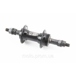 Втулка задня MTB алюмінієва 14Gx36H під вільнобіг, V-brake, 2 пром-підшипники 6200 2RS, кріпл. гайка, чорна FB-A201B