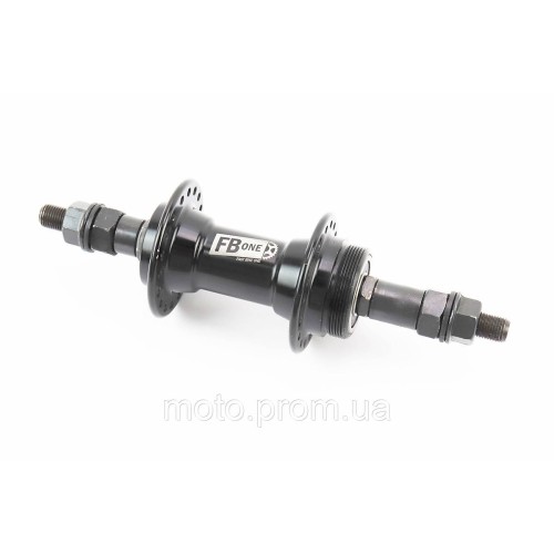Втулка задня MTB алюмінієва 14Gx36H під вільнобіг, V-brake, 2 пром-підшипники 6200 2RS, кріпл. гайка, чорна FB-A201B