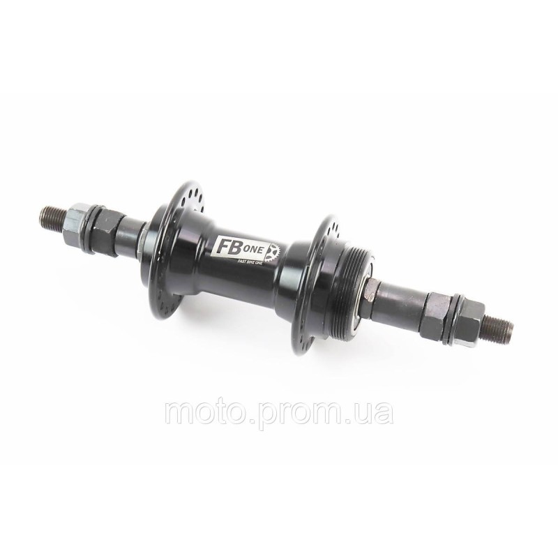 Втулка задня MTB алюмінієва 14Gx36H під вільнобіг, V-brake, 2 пром-підшипники 6200 2RS, кріпл. гайка, чорна FB-A201B