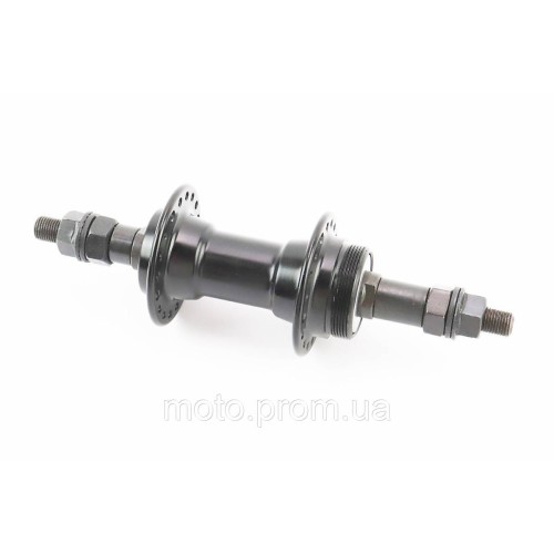 Втулка задня MTB алюмінієва 14Gx36H під вільнобіг, V-brake, кріпл. гайка, чорна FB-A201