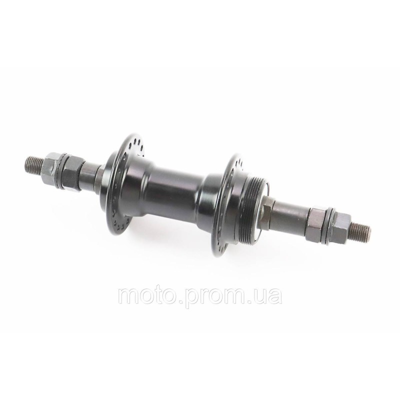 Втулка задня MTB алюмінієва 14Gx36H під вільнобіг, V-brake, кріпл. гайка, чорна FB-A201