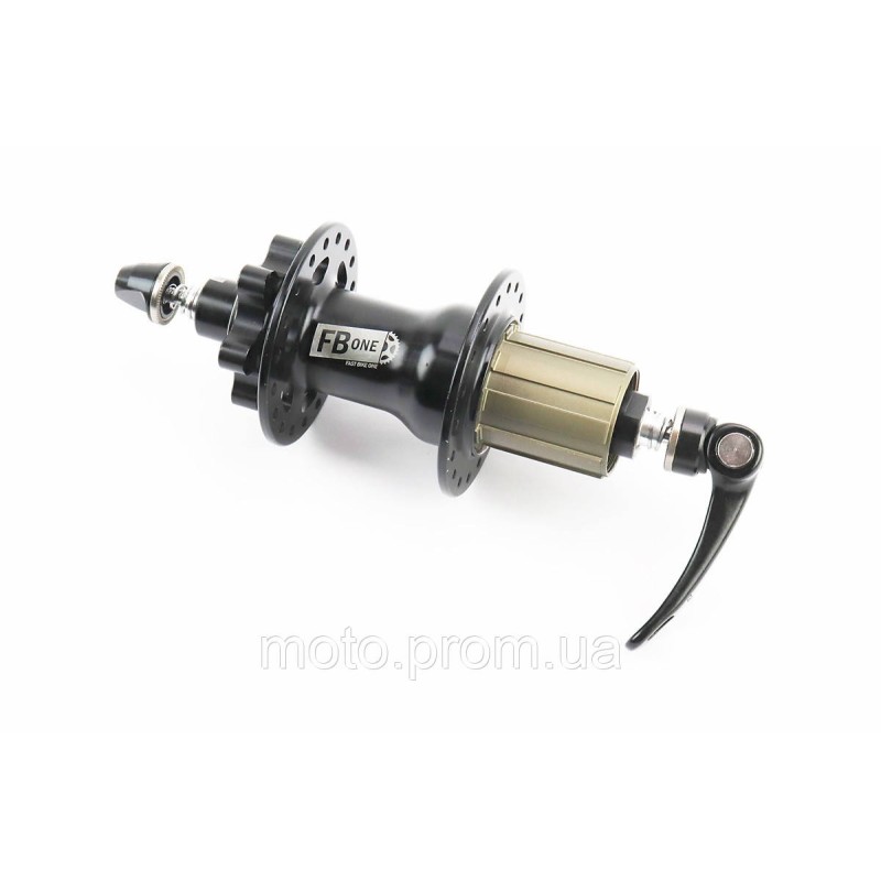Втулка задняя MTB алюминиевая 14Gx36H под кассету 8-11зв, Disk-brake, 4 пром-подшипники 6001 2RS, крепл.