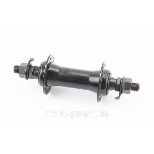Втулка передняя MTB 14Gx36H, Disk-brake (резьба), крепл. гайка, чёрная SF-A07F