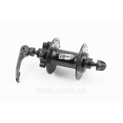 Втулка передня MTB алюмінієва 14Gx32H, Disk-brake, 2 пром-підшипники 6200 2RS, кріпл. ексцентрик, чорна FB-A291В Втулка передня MTB алюмінієва 14Gx32H, Disk-brake, 2 пром-підшипники 6200 2RS, кріпл. ексцентрик, чорна FB-A291В