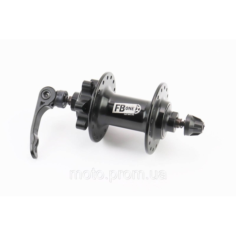 Втулка передня MTB алюмінієва 14Gx32H, Disk-brake, 2 пром-підшипники 6200 2RS, кріпл. ексцентрик, чорна FB-A291В