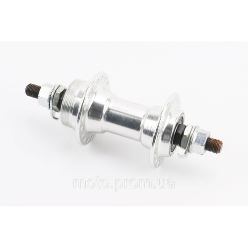 Втулка передня MTB алюмінієва 14Gx36H, Disk-brake (різьба), 2 пром-підшипники 6200 2RS, кріпл. гайка, FB-A209B