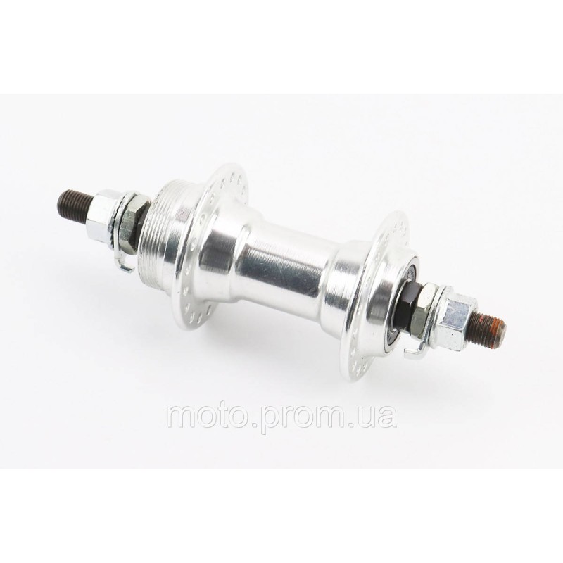 Втулка передня MTB алюмінієва 14Gx36H, Disk-brake (різьба), 2 пром-підшипники 6200 2RS, кріпл. гайка, FB-A209B