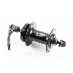 Втулка передняя MTB алюминиевая 14Gx36H, Disk-brake, 2 пром-подшипники 6200 2RS, крепл. эксцентрик, чёрная Втулка передняя MTB алюминиевая 14Gx36H, Disk-brake, 2 пром-подшипники 6200 2RS, крепл. эксцентрик, чёрная