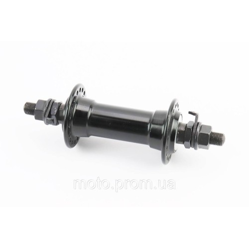 Втулка передняя MTB алюминиевая 14Gx36H, V-brake, крепл. гайка, чёрная