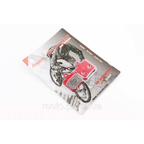 Гальмівні колодки Disk-brake (Hope Mini, GIANT DA3,DA5), червоні YL-1031