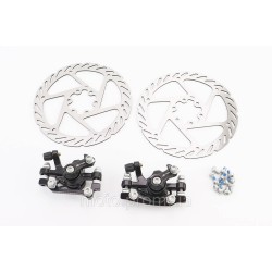 Тормоз Disk-brake передний (F160/R140мм)+задний (F180/R160мм), диски 160мм, крепл. 6 болтов, чёрный DX-2018 Тормоз Disk-brake передний (F160/R140мм)+задний (F180/R160мм), диски 160мм, крепл. 6 болтов, чёрный DX-2018