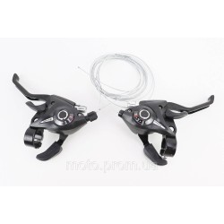 Перемикачі (моноблок) 3x7 швидкості, чорні SL-KD-80