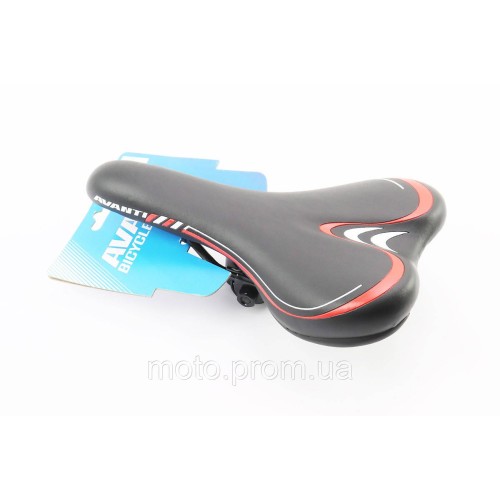 Сиденье MTB 265x155мм, чёрно-красное AVY-6628
