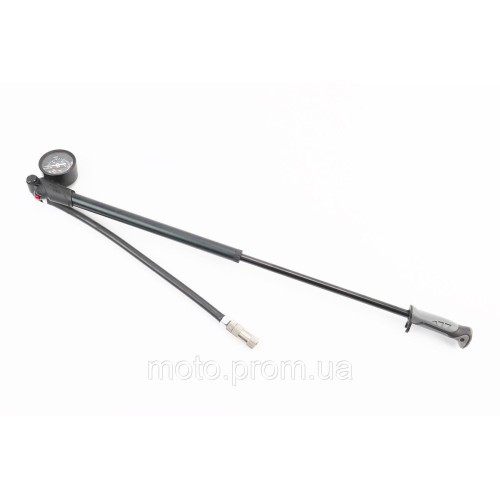 Насос алюмінієвий високого тиску 300 psi/20 bar з манометром, для повітряних амортизаторів і виделок, чорний 2728