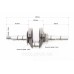 Колінвал 168F/170F (D шийки-30mm, H-85mm, L-250mm) під шпонку D-20mm