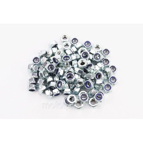 Гайка М10x1,5 самостоп 6 цб DIN985, к-кт 100шт