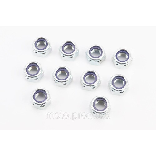 Гайка М12x1,75 самостоп 6 цб DIN985, к-кт 10шт