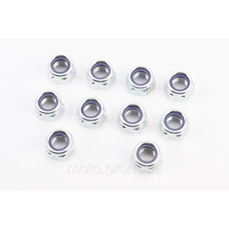 Гайка М12x1,75 самостоп 6 цб DIN985, к-кт 10шт