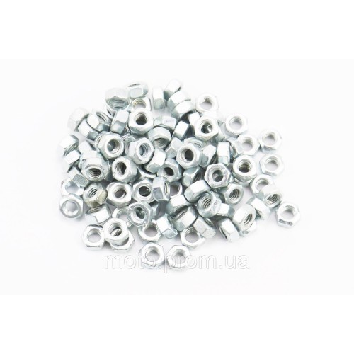Гайка М6x1 6 цб DIN934, к-кт 100шт