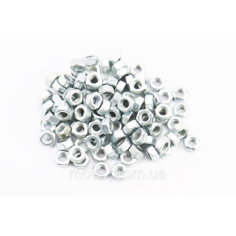 Гайка М6x1 6 цб DIN934, к-кт 100шт