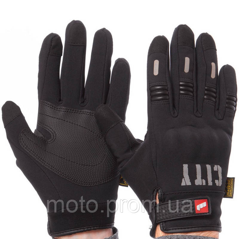 Мотоперчатки теплі Mad Bike City Black XXL