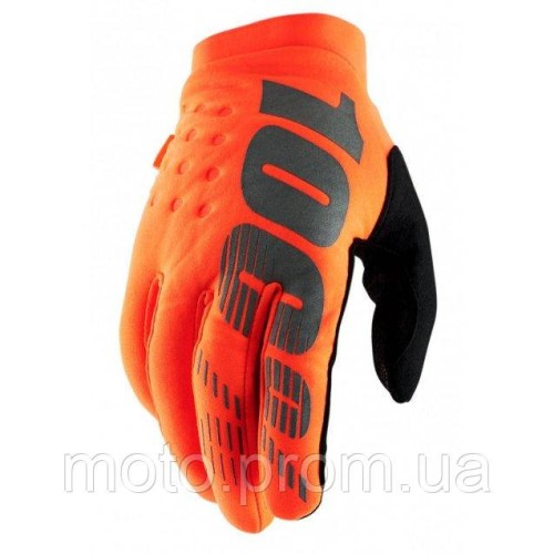 Мотоперчатки теплые RIDE 100% Brisker Orange L