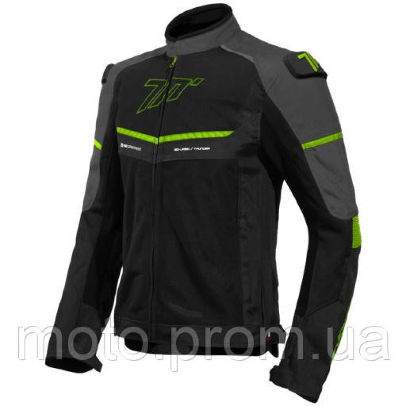 Мотокуртка Seventy JR60 THUNDER Black Grey Yellow XL