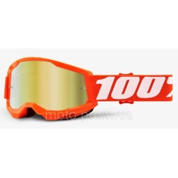 Дитячі мотоочки 100% STRATA 2 Youth Goggle Orange — Mirror Gold Lens, Mirror Lens